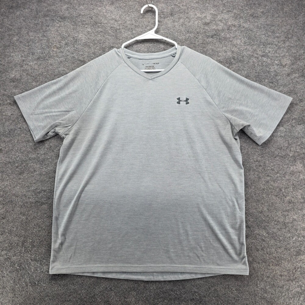 Under Armour Shirt Mens Large Tech Tee Short Sleeve Gray